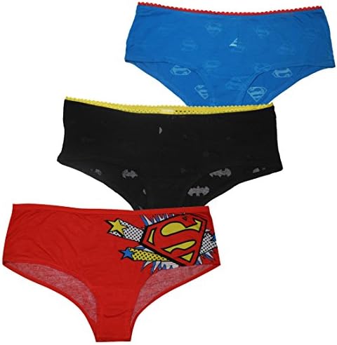 (Pack of 3) DC COMICS BATGIRL &amp; SUPERGIRL Womens Brief Underwear XL Multicolor