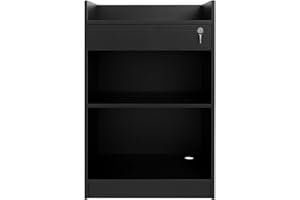 PREMIUM INNOVATIONS Checkout Counter Cash Register Restaurant Hostess Podium Stand, Measures 38” Height, 24” Width, 18” Length, Equipped with a Lockable Sliding Register Drawer & Wire Cable Hole