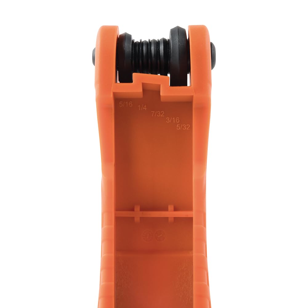 KLEIN TOOLS 70550 Hex Wrench Key Set, 11 SAE Sizes, Heavy Duty Folding Allen Wrench Tool with Extra Long Hex Keys