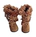 Brittany's Modern Brown Fur Boots with Fur Trim Compatible with American Girl Dolls