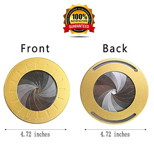 Round Circle Template Ruler Tool Adjustable Measurement for Drafting Drawing Metal Aluminum (Gold) - Thumbnail 3