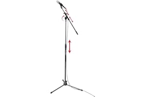 Gator Frameworks Rok-It Series Tripod Mic Stand Adjustable with 31.5" to 61.5" Height, Fully Collapsible for Convenient Travel (RI-MIC-520)