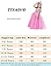 TTYAOVO Girls Unicorn Party Princess Long Dress Size (130) 5-6 Years Pink
