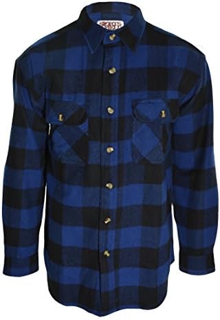 Sports Afield Men's Flannel Shirt, Navy Buffalo, X-Large
