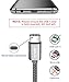 USB Type C Cable 3A Fast Charging, JSAUX USB C Cable[2-Pack 6.6Ft] USB-A to USB-C Charge Nylon Braided Cord Compatible with Samsung Galaxy S20 S10 S9 S8,Note 10 9 8, LG,USB C Charger and More-Grey
