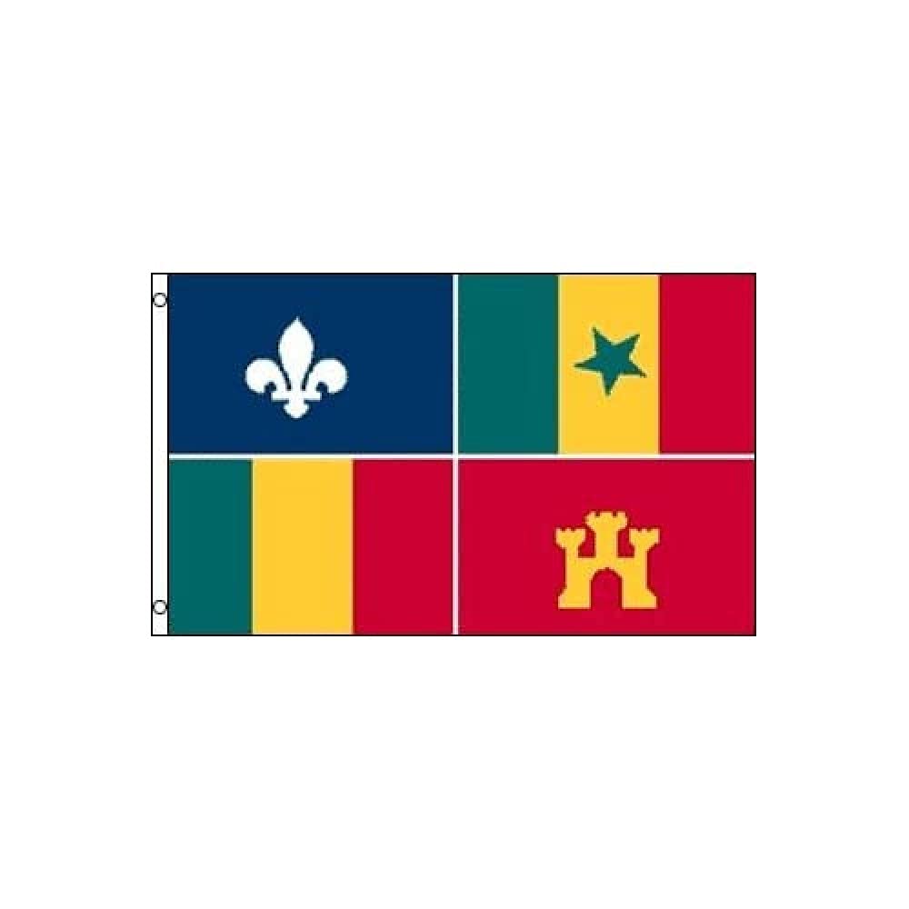 AZ FLAG - Luisiana Creole Flag - 3x5 Ft - 100D Polyester Louisiana - Usa Banner with Two Metal Grommets - Fade Resistant - Vivid Colors - 3' x 5' Feet - 150x90 Cm — image 1
