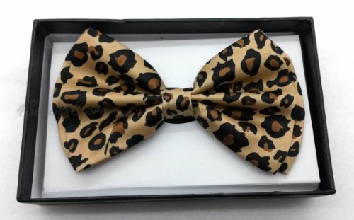 Color Tuxedo Classic Bow Tie, Cravat, Necktie, Neckwear Adjustable Men's Fashion Bowtie - Leopard