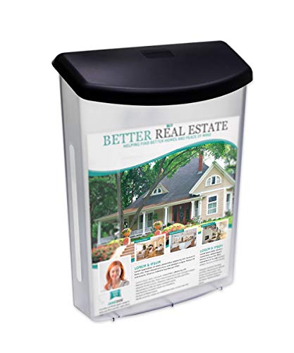 Source One Premium Large Outdoor Realtor Style Brochure Holder (S1-ODBH-BLK LID)