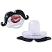 Hibery 2Pcs Mustache Pacifier, Funny Gentleman Mustache, Cute Baby Handlebar, Funny Baby Pacifiers for Newborn, BPA Free Latex Free Made with Toddler Soft Silicone
