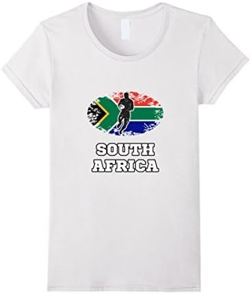 Womens Distressed South Africa Springboks Rugby Pride T Shirt Large White