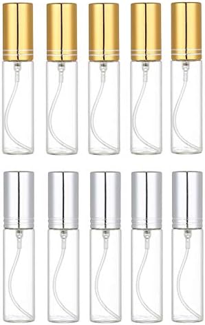 Solid Valu 10ml Gold Top 5 Silver Top 5 Set of 10 Atomizer Mist Spray Bottles Aroma Bottles Push On Mini Bottles Aroma Oil Bottles Perfume Bottles Clear Glass Solid Valu 10ml Gold Top 5 Silver Top 5 Set of 10 Atomizer Mist Spray Bottles Aroma Bottles Push On Mini Bottles Aroma Oil Bottles Perfume Bottles Clear Glass
