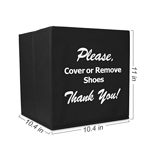 Shoe Covers Box, Opret Foldable Shoe Covers Holder Bootie Box Disposable Shoe Covers Box for Realtors and Open House(Black)