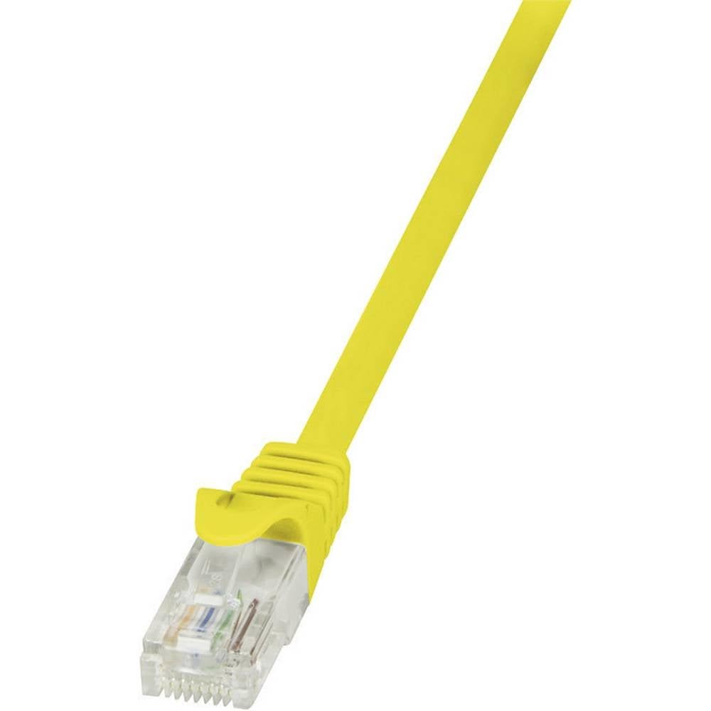LogiLink CP1037U Cat.5e U/UTP Patch Cable, 1 Meter Length, Yellow, Yellow, 1 Meter Length