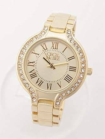 Amazon Co Jp Cecil Mcbee セシルマクビー ビジュー腕時計 ゴールド