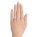 FENDINA Women's Infinity Rings Vintage Pear Cut CZ Twisting Cross Shank Bridal Engagement Wedding Halo Promise Eternity Rings (Gold-Plated-Base-Blue, 6)