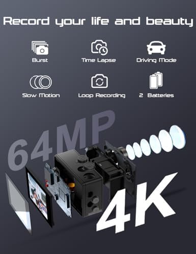 Cámara Deportiva 4K60 EIS con Bolsa Organizadora WiFi Cámara subacuática Impermeable 40M Action Camera Gran Angular 2.4G Remoto 2 baterías de 1350mAh y Accesorios Multiples