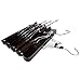 Clutter Mate - Set of 12 - Wood Pant Hangers with Locking Bar, Premium Dark Walnut Finish for Pants and Slacks