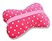 FINEX 2 pcs Set Hello Kitty Bone Head Neck Rest Pillow Cushion for Car Rose Red Pink & White Polka Dot Auto Accessories