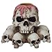 PTC 3.75 Inch Multiple Skulls Hand Painted Resin Candle Holder, Beige