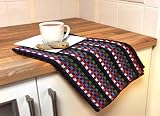 Emma Barclay 4 Pack 100% Cotton Tea Towels Multicolour Check view 3
