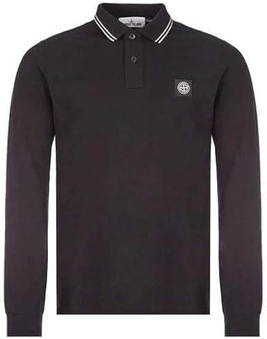 stone island polo shirt black