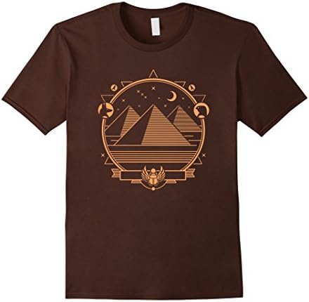 Mens Ancient Egypt T-shirt Small Brown