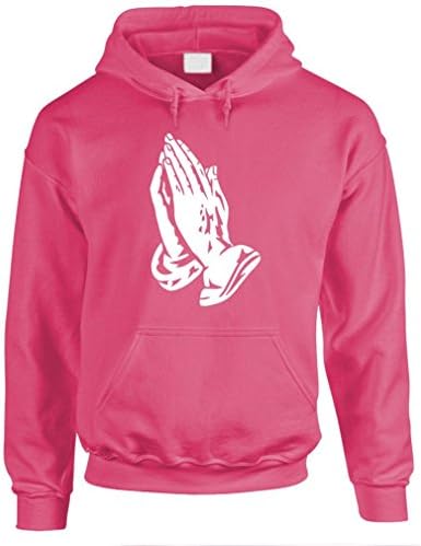 Prayer Hands Jesus Christ Christian god - Mens Hoodie, M, Heliconia