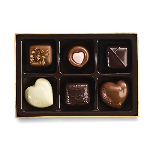 GODIVA Chocolatier Valentine's Day Assorted Chocolate Gift Box, 6 pc