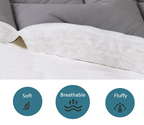 image for MARQUESS Full Size Plush Mattress Topper,Quilted Pillow Top Mattress P