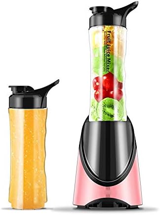 HUIFA Mini Juicer Portable Household Automatic Double Cup Configuration Six Leaf Blade 21 Oz Stainless Steel Metal Body Black 13.5 * 37cm a (color : PINK, Size : 10 * 30.3cm)