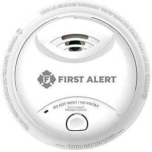 First Alert 0827B Ionization Smoke Alarm with 10-Year Sealed Tamper-Proof Battery , White