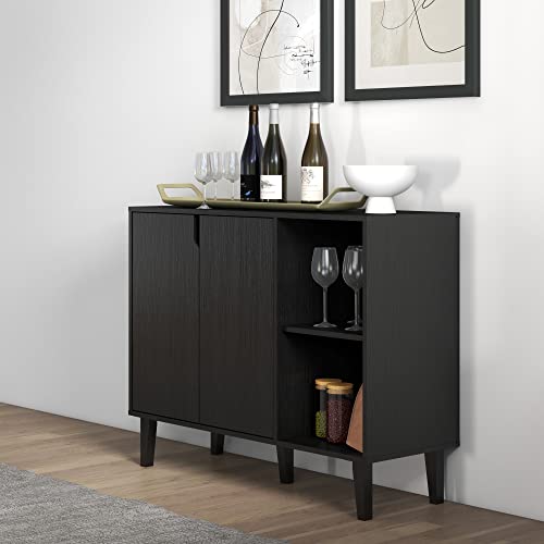 Panana Accent Sideboard Buffet Serving with 2 Doors and Shelves