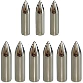 JJZS 12pcs Archery Arrow Tips 75/100/125/150/200 Grain Field Points 5/16 inch Screw in Bullet Points Arrowheads Broadheads for Crossbow Recurve Compound Bow Hunting Bow Arrow Target Shooting Practice