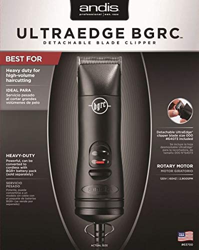 Andis UltraEdge Hair Clipper with Detachable Blade, Model BGRC, Black (63700)