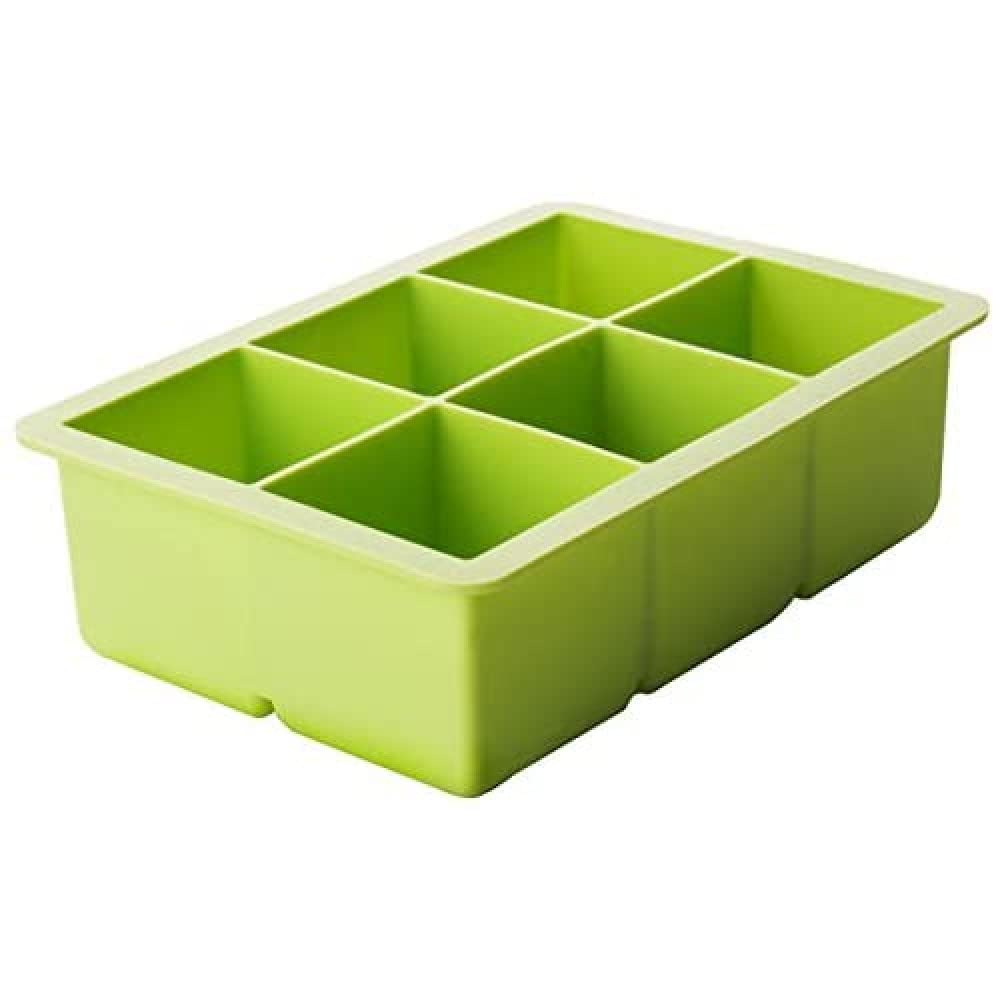 ibili Silicone Ice Cube Mould, Green, X-Large, 25 x 12 cm