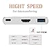 USB Type C to HDMI Adapter 4K - PiAEK 3 in 1 Type-C Digital Multiport HDMI Converter with USB 3.0 Port and USB C 3.1 Fast Charging Port for All MacBook /ChromeBook Pixel/USB-C Devices (Sliver)