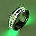Geek & Glitter Batman Glow-in-the-Dark Ring Titanium Stainless Steel Silver Ring Band - DC Superhero Cosplay Jewelry