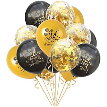 Amazon.com: 15pcs Happy New Year Balloons Sets Latex ...