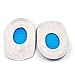 3 Pairs Gel Heel Cups- Best Shoe Inserts for Heel Spurs - Massaging Cushions Provide Foot Relief - Arch Support & Relieving Sore Plantar Fascia Pain - Shock Absorbing for Running