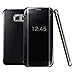 Hovisi Luxurious Shiny Flip Case Cover Samsung Galaxy S6 Edge Plus (Black)