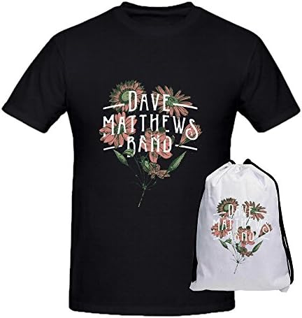 ENNUO DMB Dave Matthews Band Flowers Logo O-Neck Mens T Shirt Black