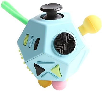 Oknas Fidget Cube 2.0 - Dodecagon 12 Sided - Fidget Toy Relieves Stress and Anxiety for Children and Adults - Anxiety Attention - Click Toy (Blue)