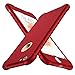 ORETECH Compatible with iPhone 6 Case, iPhone 6s Case, with [2X Tempered Glass Screen Protector] 360° Full Body Heavy Duty Shockproof Anti-Scratch Rubber Silicone Case for iPhone 6/6s 4.7 inch - Red