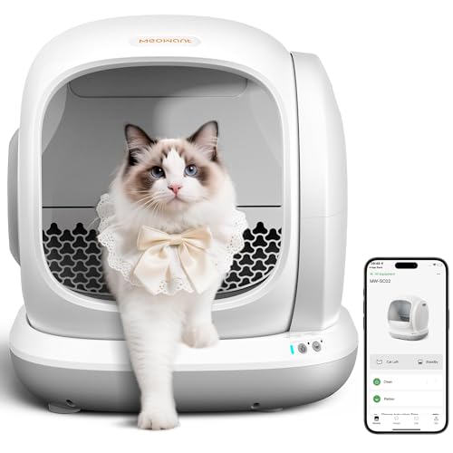 Photo 1 of Meowant Self Cleaning Litter Box, Automatic Litter Box Self Cleaning with APP Control, 75L Extra Large Open Low Entry Smart Cats Litter Boxs for Multi-Cat Compatible Senior Cats Large Cats