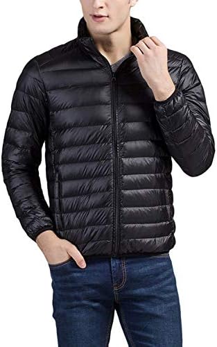 FiveStoresCity Men's Packable Down Jacket Lightweight Winter Puffer Coat