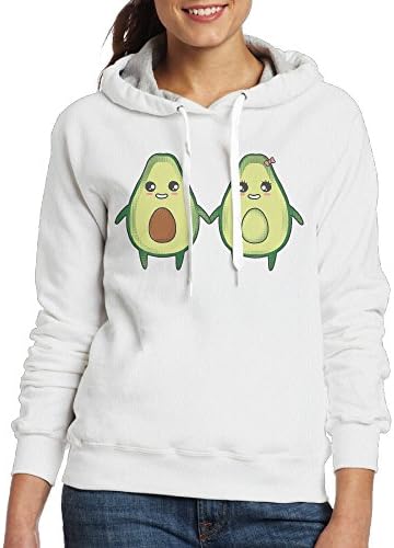 Jozie Women's Hoodie Avocado Couple Size L White