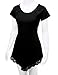 Doublju Lace Hem Asymmetrical Tunic Dress Top for Women with Plus Size
