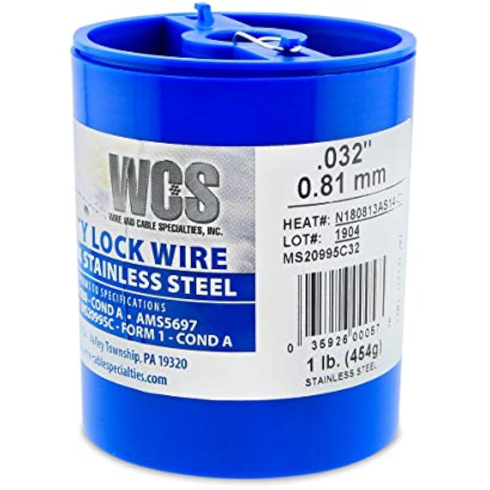 Wire Cable Specialties MC03201D .032" Safety Lockwire (MS20995C32 0.81