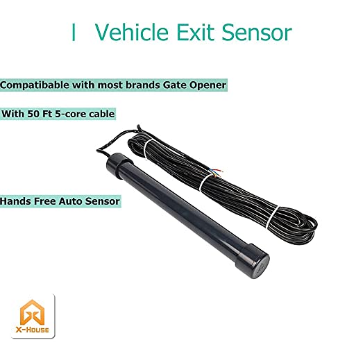 X XHOUSE Driveway Vehicle Sensor for Automatic Gate Opener Vehicle Exit Sensor Kit Wired Exit