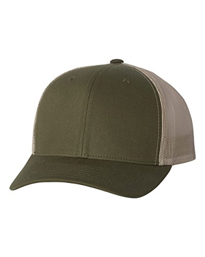 Flexfit/Yupoong 6606,6606T Retro Trucker Hat (Moss/Khaki)